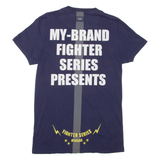 MY BRAND Skull Rhinestones Mens T-Shirt Blue XL