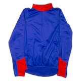 PERFORMANCE Cycling Mens Jersey Blue Long Sleeve 1/2 Zip L