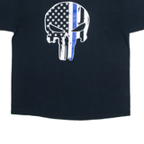 Punisher Skull Mens T-Shirt Blue XL