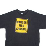 GILDAN Danger Men Cooking Mens T-Shirt Black XL
