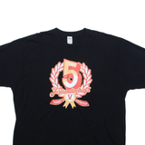 GILDAN 5 Mens T-Shirt Black 2XL