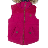 DIESEL Womens Puffer Gilet Pink Hooded S