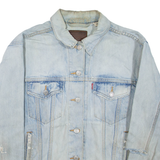 LEVI'S Distressed Mens Denim Jacket Blue M