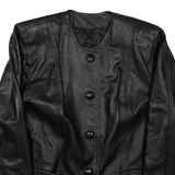 Womens Jacket Black Faux Leather L