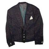 Mens Blazer Jacket Blue Viscose XL