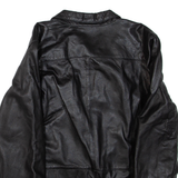 Womens Blazer Jacket Black Leather L