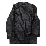 Womens Blazer Jacket Black Leather L