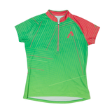 AL. BRIGHT Cycling Mens Jersey Green 1/2 Zip M