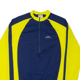 BIKEPULS Cycling Full Zip Mens Jersey Blue Long Sleeve 1/2 Zip XL