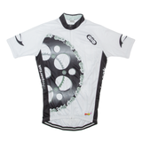 MOUNTAIN PEAK Cycling Full Zip Mens Jersey White L