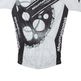 MOUNTAIN PEAK Cycling Full Zip Mens Jersey White L