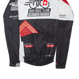 TZAMO Cycling Full Zip Mens Jersey Black Long Sleeve XS