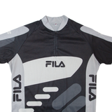 FILA Cycling Mens Jersey Black 1/2 Zip XL