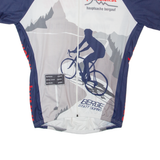 MAISCH Cycling Full Zip Mens Jersey Blue S