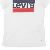 LEVI'S Mens T-Shirt White Crew Neck XS