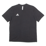 ADIDAS Mens T-Shirt Black V-Neck M