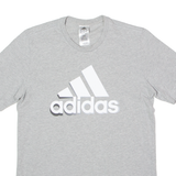 ADIDAS Mens T-Shirt Grey Crew Neck S