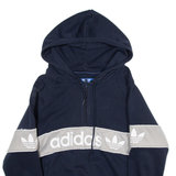 ADIDAS Womens Blue Hoodie UK 12