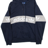 ADIDAS Womens Blue Hoodie UK 12