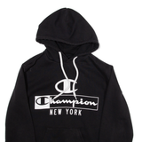 CHAMPION Womens Black Hoodie USA XS