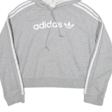 ADIDAS Womens Grey Hoodie UK 10