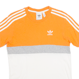 ADIDAS Womens T-Shirt Orange XS