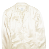 LAUREL Womens Blazer Jacket Beige Wool L