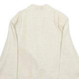 Womens Blazer Jacket Beige Gingham L