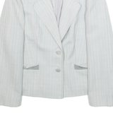 Womens Blazer Jacket Grey Striped M