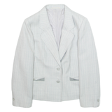 Womens Blazer Jacket Grey Striped M