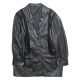 Mens Jacket Black Faux Leather XL