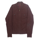 ALL SAINTS Mens Jacket Maroon Spotted S