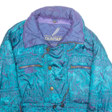 WINTER PORTSIN Mens Pullover Coat Blue Crazy Pattern L