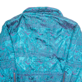 WINTER PORTSIN Mens Pullover Coat Blue Crazy Pattern L