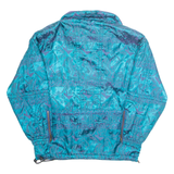 WINTER PORTSIN Mens Pullover Coat Blue Crazy Pattern L