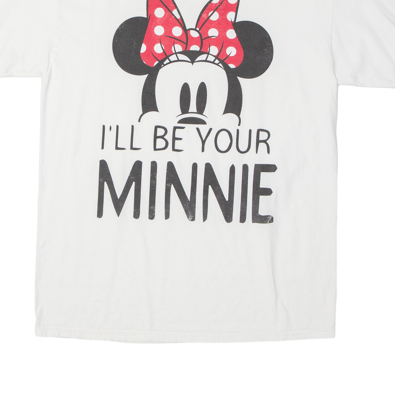 HANES BEEFY T Disney Minnie Womens T-Shirt White USA M
