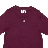 ADIDAS Womens T-Shirt Maroon UK 6
