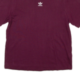 ADIDAS Womens T-Shirt Maroon UK 6