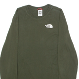 THE NORTH FACE Mens T-Shirt Green Long Sleeve Crew Neck S