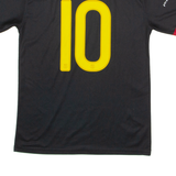 FC Barcelona Messi #10 Fan Mens Football Shirt Jersey Black V-Neck S