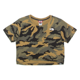 THE NORTH FACE Camoflauge Womens T-Shirt Green Crew Neck XS