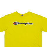 CHAMPION Womens T-Shirt Yellow Crew Neck S