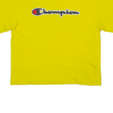 CHAMPION Womens T-Shirt Yellow Crew Neck S
