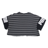 PUMA Striped Cropped Womens T-Shirt Black M