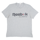 REEBOK Mens T-Shirt Grey M