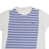 LACOSTE Striped Mens T-Shirt Grey Crew Neck S