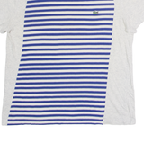 LACOSTE Striped Mens T-Shirt Grey Crew Neck S