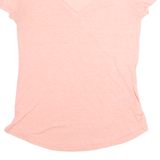 ADIDAS Womens T-Shirt Pink V-Neck XS