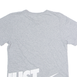 NIKE Just Do It Athletic Cut Mens T-Shirt Grey Crew Neck S