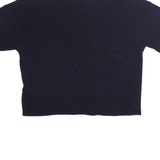 CALVIN KLEIN JEANS Cropped Womens T-Shirt Black Crew Neck XS